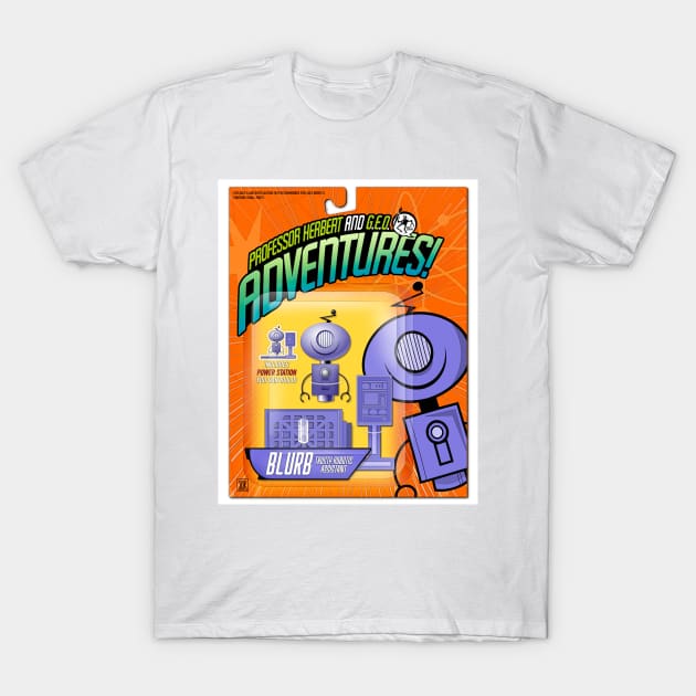 PROFESSOR HERBERT AND G.E.O. ADVENTURES: Blurb Action Figure Art Print T-Shirt by StudioSiskart 